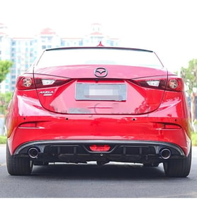 Mazda 3 Çift Çıkış Difüzör Parlak Siyah Difizör Plastik 2014 2015 2016 2017 2018 2019