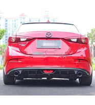 Mazda 3 Çift Çıkış Difüzör Parlak Siyah Difizör Plastik 2014 2015 2016 2017 2018 2019