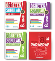 PRUVA AKADEMİ YAYINLARI 8.SINIF ÖĞRETEN SORULAR TÜRKÇE + MATEMATİK + FEN BİLİMLERİ + PARAGRAF SORU B