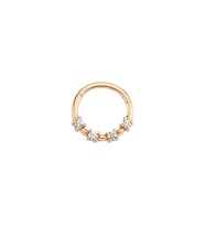 Rose Altın Halka Taşlı Clicker Piercing