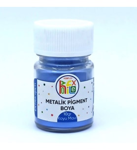 EPOKSİ REÇİNE METALİK SEDEFLİ PİGMENT TOZ BOYA KOYU MAVİ 10 GR