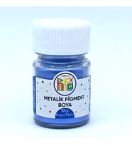 EPOKSİ REÇİNE METALİK SEDEFLİ PİGMENT TOZ BOYA KOYU MAVİ 10 GR