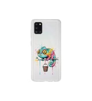 Samsung Galaxy A31 ile Uyumlu Splash Bukalemun Tasarımlı Şeffaf Silikon Kılıf