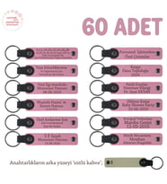 Pembe & S Kahve, Mağaza Açılışlarında Fark Yaratacak, 60'lı Set, Marka Yazılı, Hediyelik Anahtarlık