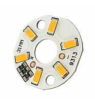5730 5V 3W 31mm Sarı Led Modül Aluminyum Pcb 6 Led Lamba Işık