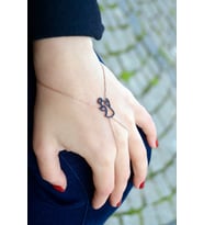925 Ayar Gümüş Siyah Taşlı Melek Şahmeran - B020501