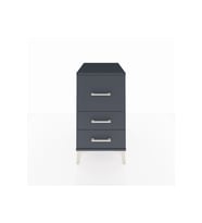 Kronos Komodin 3 Çekmeceli 44x59x80 Antrasit-Antrasit