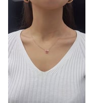 Kelebek Lazer Mineli Minimal Kolye (Karışık)