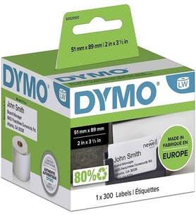 DYMO LW S0929100 Yapışkansız İsim Kart Etiketi 51x89mm / 300 lü Paket  2''inç x 3-1/2''inç