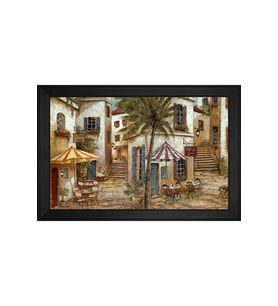 Manzara Temalı Kanvas Tablo 50 x 70 cm Siyah Çerçeve