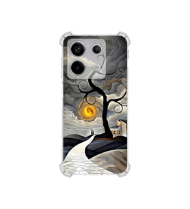 PrintiFy Xiaomi Redmi Note13pro5g ile Uyumlu Simya Serisi Sarmal Yolculuk Tasarımlı Uv Baskılı Köşe Korumalı Antişok Kılıf