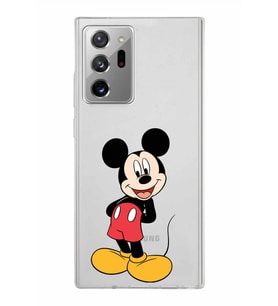 Samsung Galaxy Note 20 Ultra Kapak Mickey Mouse Tasarımlı Şeffaf Silikon Kılıf