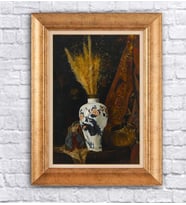 Altın Varaklı  Çerçeveli Paspartulu Tablo ndd1381 (Gold)