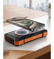 Güneş Enerjili Powerbank 20000 mAh Kablosuz ve Hızlı Şarj Destekli Taşınabilir Şarj Cihazı