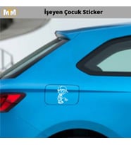 İşeyen Çocuk Oto Sticker 15 CM