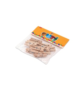 PUTİ AHŞAP KÜÇÜK MANDAL NATURAL 24'LÜ