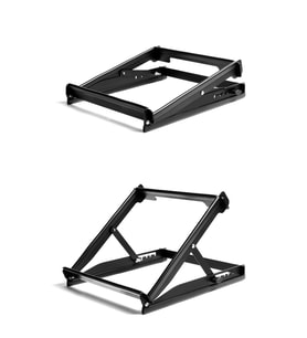 Tüm Modellerle Uyumlu Çelik 5 Açıda Kolay Ayarlanır Notebook Laptop Standı Yükseltici Altlık (Siyah)