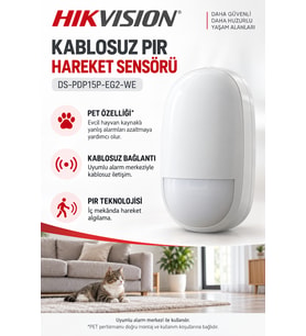 HIKVISION Kablosuz Manyetik Kontak Kapı ve Pencere Alarm Sensörü