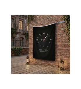10 Kasım Unutmayacağız Sonsuz Saat Temalı Anma Bayrağı poster Bayrak Raşel Kumaş 100x150 cm ATA76