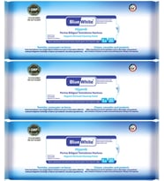 BlueWhite Yetişkin Hasta Perine Bölgesi Temizleme Mendil-Havlusu (3 lü set) 50 Yaprak Hijyenik
