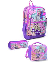 Coral High Kids Pembe Mor Fashion Girl Desenli 3'lü Okul Çanta Seti SET0123755