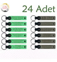 Fıstık Yeşili & Kül Gri, Şirket Yıl Dönümüne Anlamlı Hediye, 24’lü Set, Kişisel Deri Hediyelik