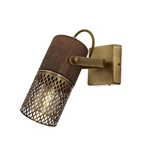 AVONNI AP-60265-1E Eskitme Kaplama Aplik E27 Metal Ahşap 6x12cm