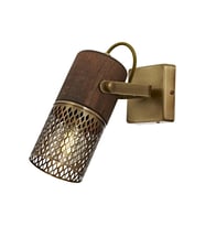 AVONNI AP-60265-1E Eskitme Kaplama Aplik E27 Metal Ahşap 6x12cm