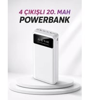 4 Çıkışlı 20.000 MAH Powerbank Taşınabilir Çoklu Giriş