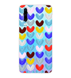 PrintiFy Huawei P30 ile Uyumlu Water Color 1  Kamera Korumalı Şeffaf  Kılıf