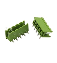 5 Pin Geçmeli Klemens 90' Erkek 5.08mm Yeşil