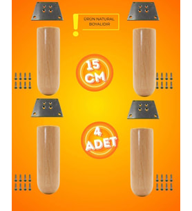 Ahşap Bohem Ayak 15 cm ( 4 ADET )