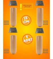 Ahşap Bohem Ayak 15 cm ( 4 ADET )