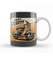 Vespa Classic Life is A Journey Vespa Lover Kupa Bardak Porselen