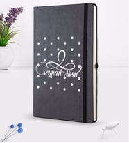 BK Gift Kişiye Özel İsimli Siyah Termo Deri Defter 16x24cm Model 4
