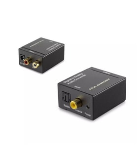 Hadron HDX1297 Analog to Dijital Ses Dönüştürücü RCA L/R to Optik Toslink Coaxial - Siyah - 1 ADET