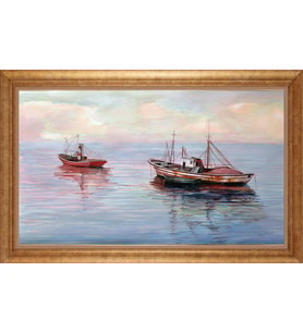 EV İŞYERİ OFİS İÇİN ALTIN ÇERÇEVELİ PASPARTULU TABLO VB905