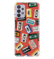Kılıfland Samsung Galaxy A32 Kılıf Silikon Resimli Kapak Cassette Stok 1009