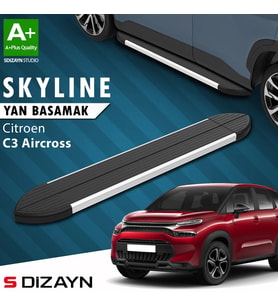 S-Dizayn Citroen C3 Aircross Skyline Aluminyum Yan Basamak 183 Cm 2017-2024 A+ Kalite
