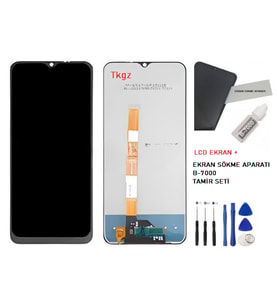 Tkgz - Vivo Y11S Uyumlu Lcd Ekran Dokunmatik -A- Kalite + B-7000 + TAMİR SETİ