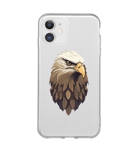 Iphone 11 Uyumlu Kartal Tasarımlı Şeffaf Telefon Kılıfı