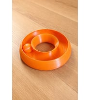 3D Baskı Toplu Halka Kedi Oyuncağı İçinde Serbest Top Etkileşimli Kedi Parkuru Turuncu