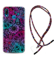 Huawei P20 Lite Mate 10 20 Lite Pro P40 Lite KılıfBoyun Asklı Rasta Silikon Colurful Mandala 1667