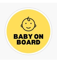 Arabada bebek var Baby On Board Sticker Yapıştırma 19CM md17