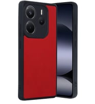 Redmi Note 14 4G Kılıf Şık Görünümlü Deri Kapak RYC/Aras Deri (Kırmızı)