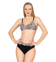 Endeep Kadın Leopar Desenli Yüksek Bel Bikini Takımı