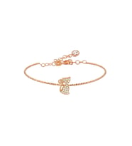 925 Ayar Gümüş Kedi Figürlü Rose Bileklik - B082701
