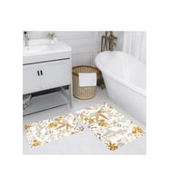 Rovigo Home Dijital Baskılı 2'li Banyo paspas Takımı RVG5176 (Sarı)