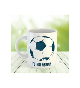 Futbol Aşkına Taraftar Porselen Kupa - Amed spor kupası (Beyaz)