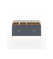 Kronos Konsol 6 Raflı 4 Kapaklı 176x59x99 Aytaşı-Antrasit/Çam